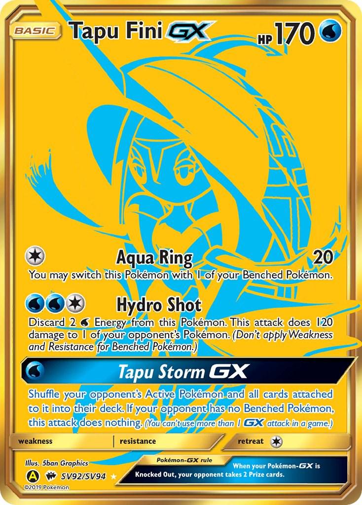 Hidden Fates Tapu Fini Pokémon card
